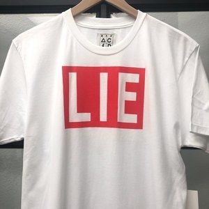 New UNIF x Bad Acid White & Red Lie Tee - Size M